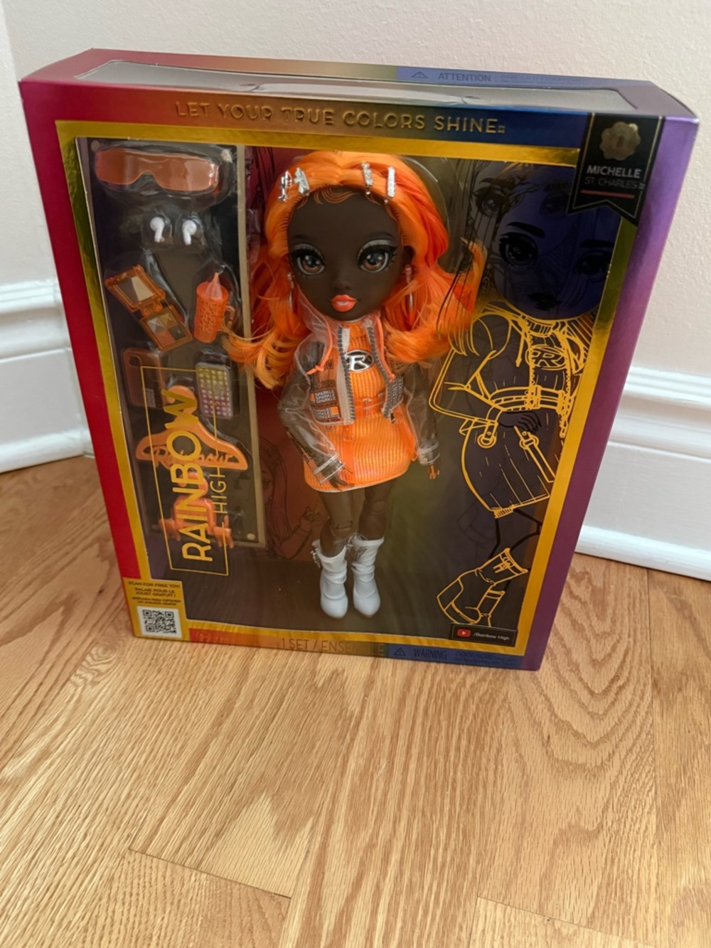 Nwt Rainbow High Michelle St. Charles  Gorgeous Orange Fashion Doll Sealed